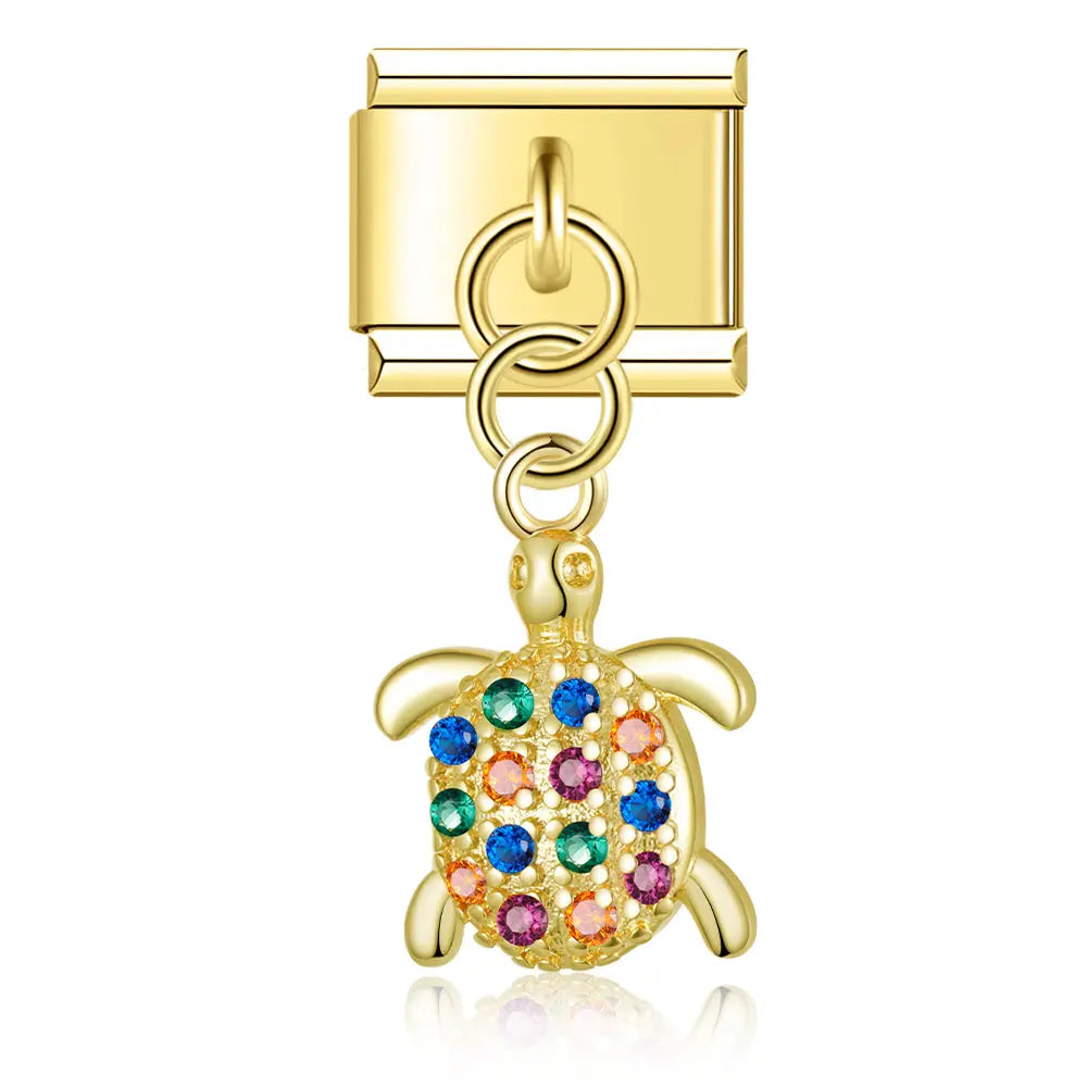 Pendentif Tortue Scintillante Charmsy