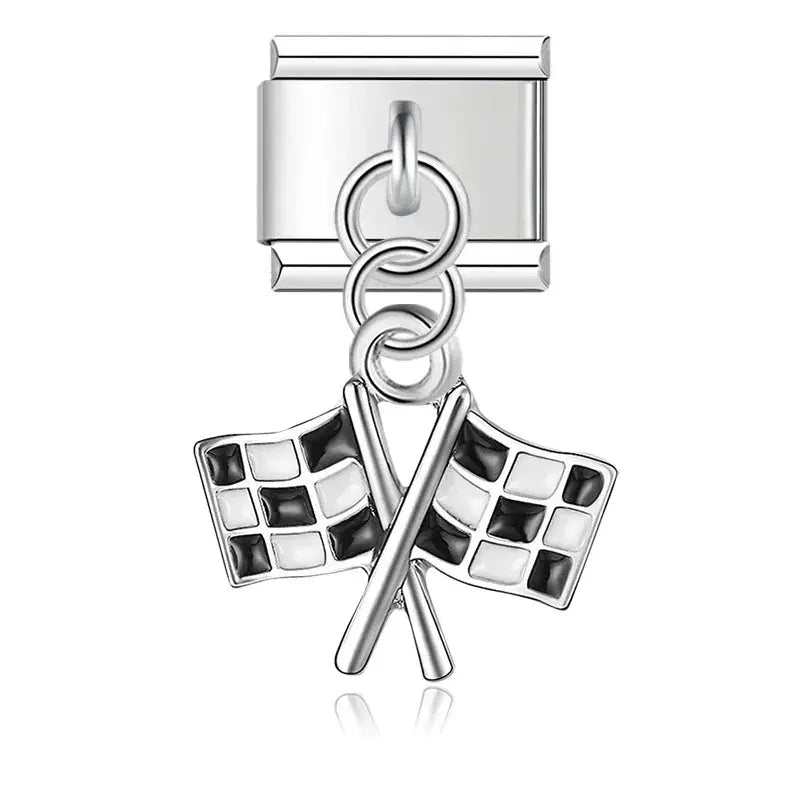 Pendentif Drapeaux De Course Charmsy
