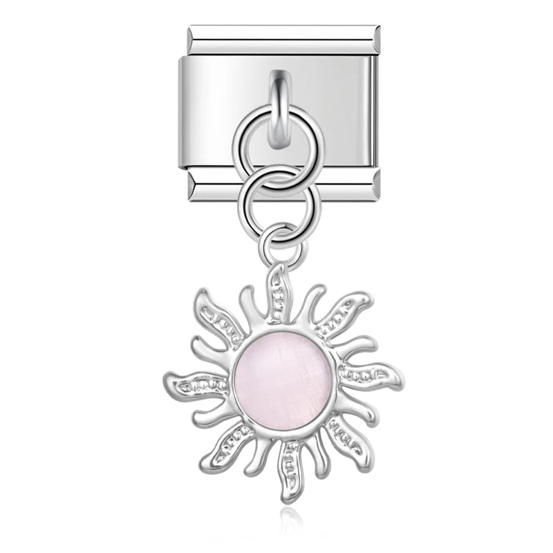 Pendentif Soleil Perle Argent
