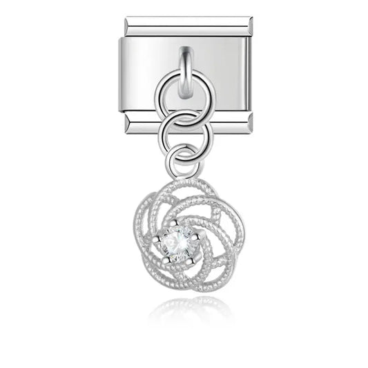 Pendentif Fleur cristalline Charmsy