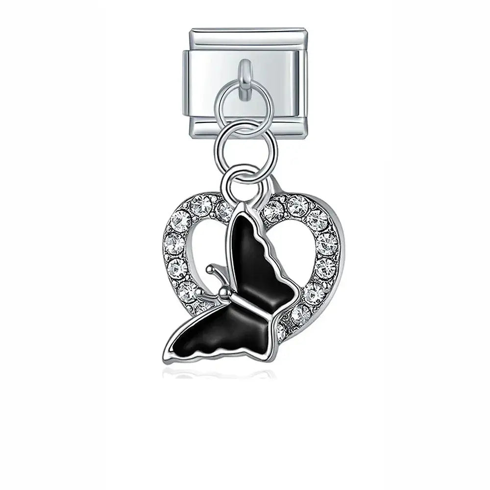 Pendentif Papillon Noir Charmsy