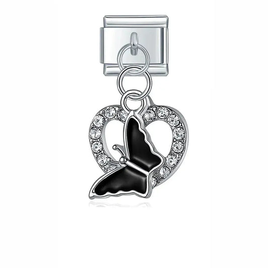 Pendentif Papillon Noir Charmsy