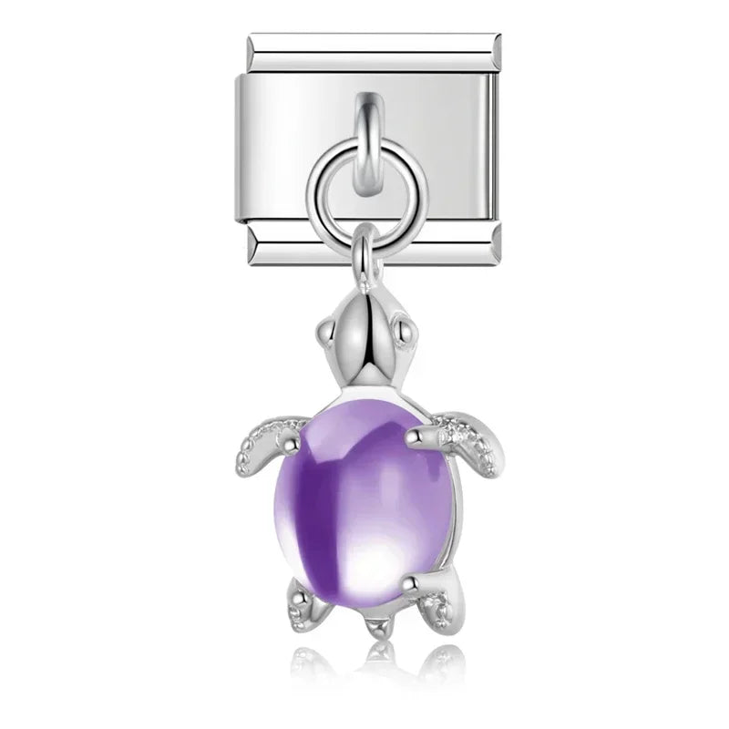 Pendentif Tortue Violet