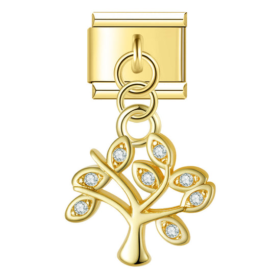 Pendentif Feuille De Cristal