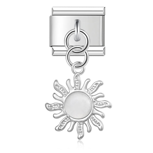 Pendentif Soleil Perle Argent