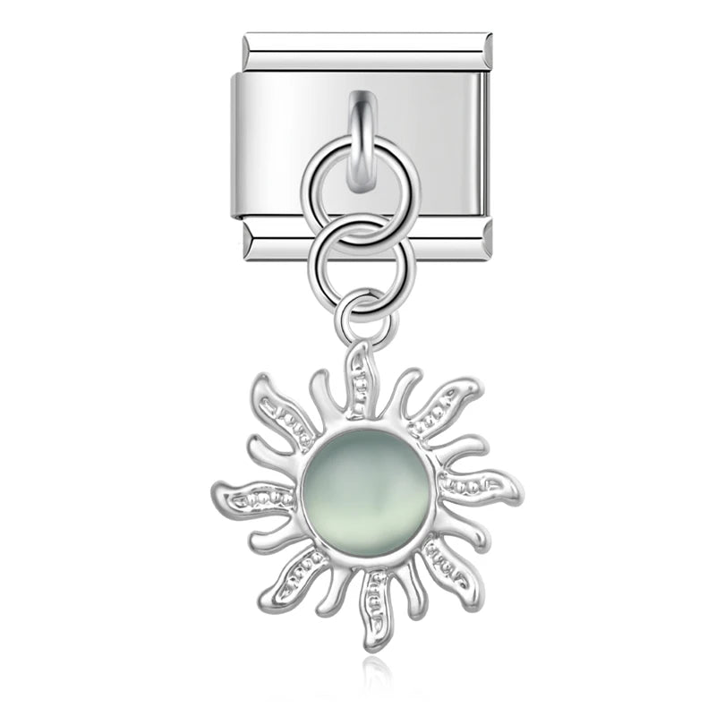 Pendentif Soleil Perle Argent