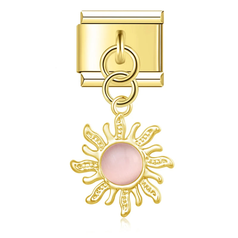 Pendentif Soleil Perle Or