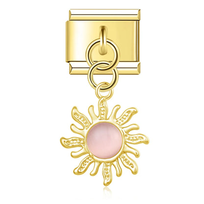 Pendentif Soleil Perle Or