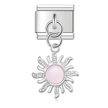Pendentif Soleil Perle Argent