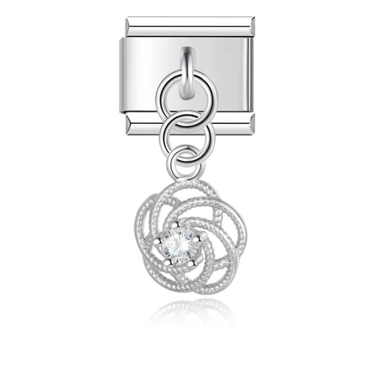 Pendentif Fleur cristalline