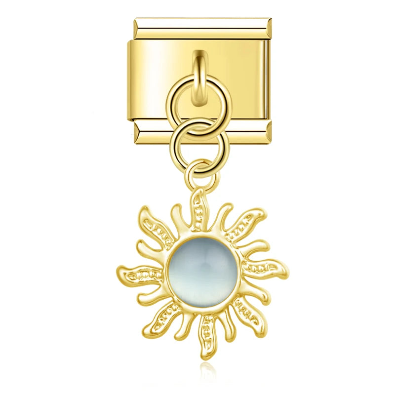 Pendentif Soleil Perle Or