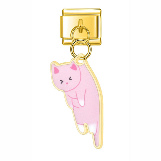 Pendentif Chat Rose