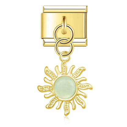 Pendentif Soleil Perle Or