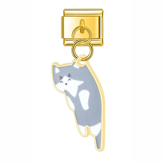 Pendentif Chat Gris