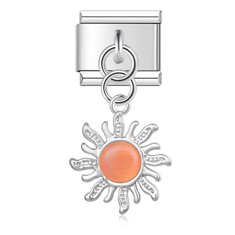 Pendentif Soleil Perle Argent