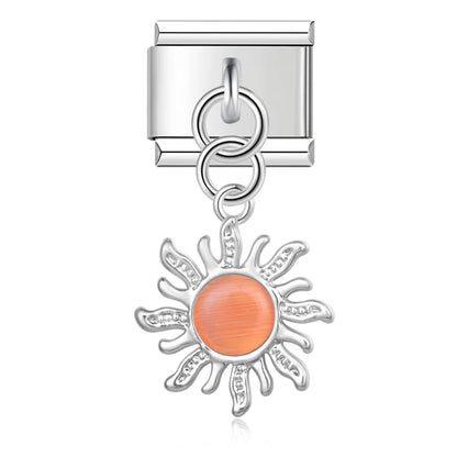 Pendentif Soleil Perle Argent